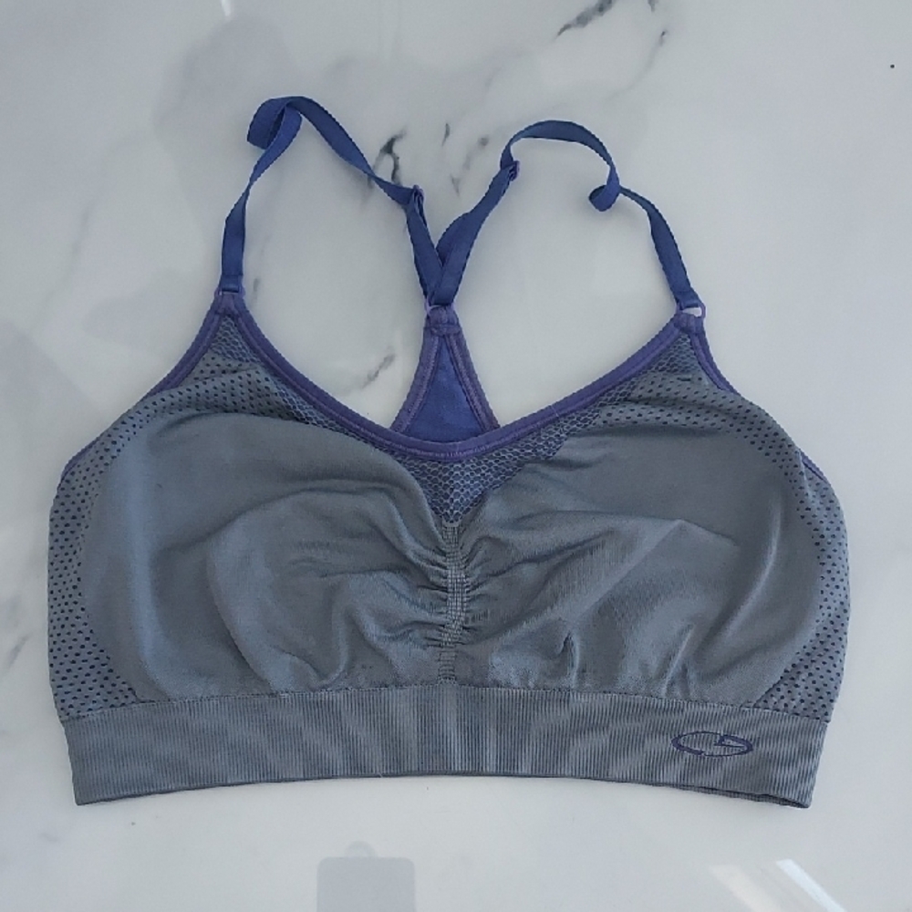 Champion Gray Sports Bra with Racerback Design